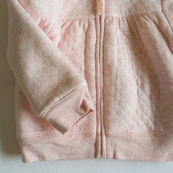 simple joys pink sherpa lined zip-up hoodie sweatshirt 3-6 months baby girl - Picture 4 of 9